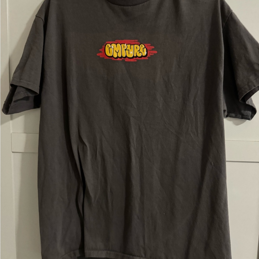 Empyre Charcoal Tee with Red and Yellow Logo